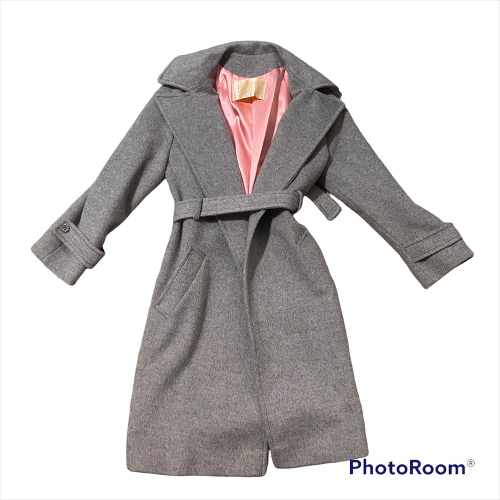 Vintage Pendleton Gray Wool Long Trench Coat Jacket - Women’s 10
